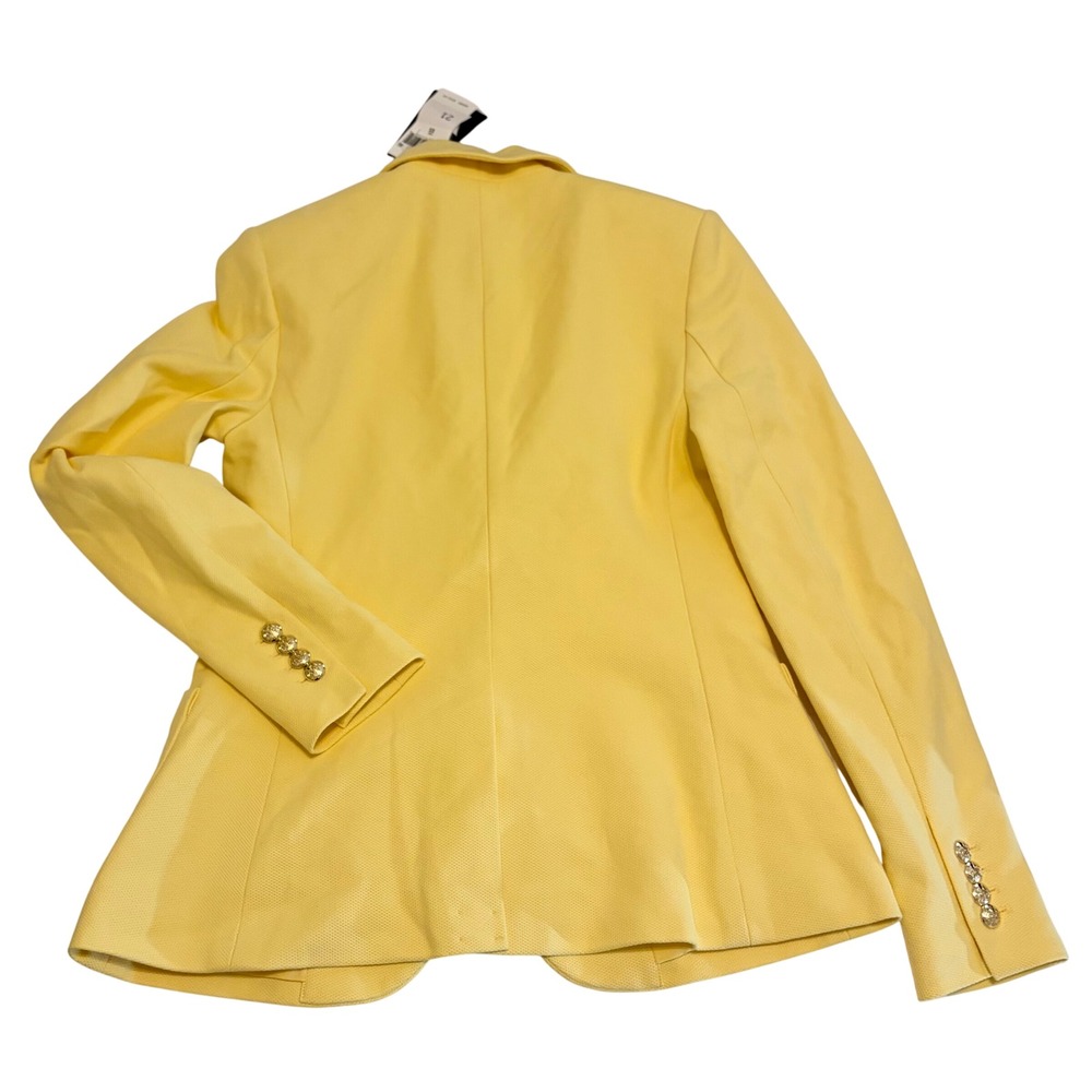 Lauren Ralph Lauren Lemon Sorbet Crest Blazer XS NWT Gold Buttons Preppy - Picture 3 of 9